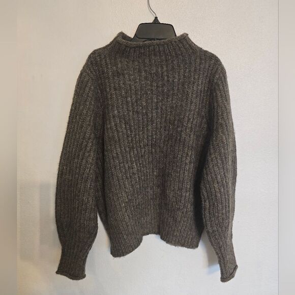 Madewell Loretto Mockneck Pullover Sweater In Brown Size XS - Picture 10 of 13